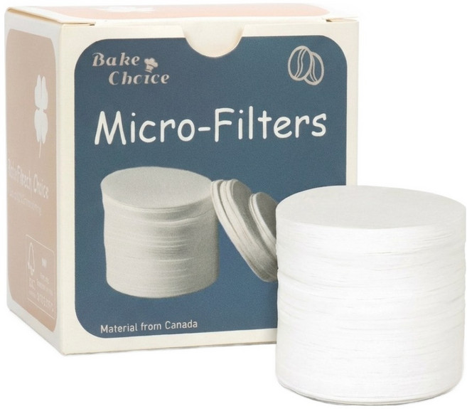 Bake Choice 에어로프레스 AeroPress 호환 커피필터 500매입 원형 백색 종이필터 1회용, 1박스, 500개