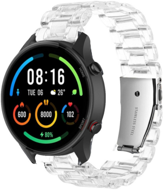 TAOMI 샤오미 미워치 투명스트랩, 미워치 전용 22mm 투명 스트랩