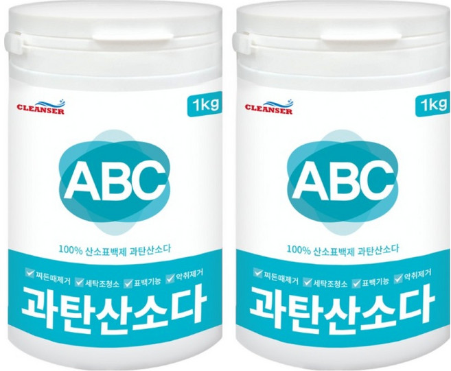 ABC 천연세제 과탄산소다, 1kg, 2개