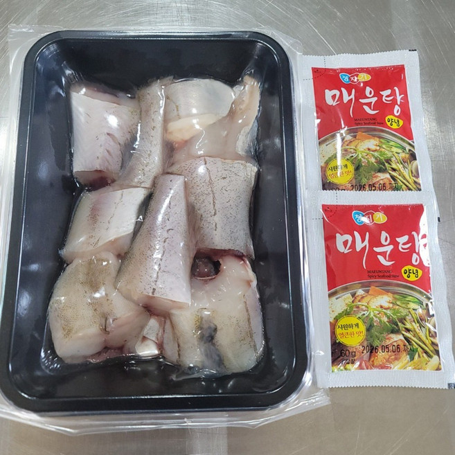 국내산 손질 생대구 매운탕 소스 포함, 2세트, 500g (머리 제외)