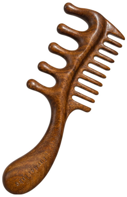 포레스트레이크 3in1 나무 두피괄사 빗, 우드, 1개