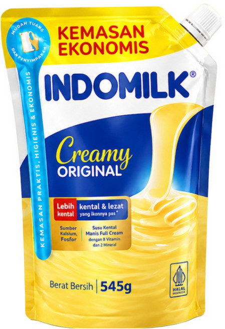 INDOMILK Creamy Original 535g Indonesian Creamer Susu Kental Manis 인도밀크, 545g, 2개