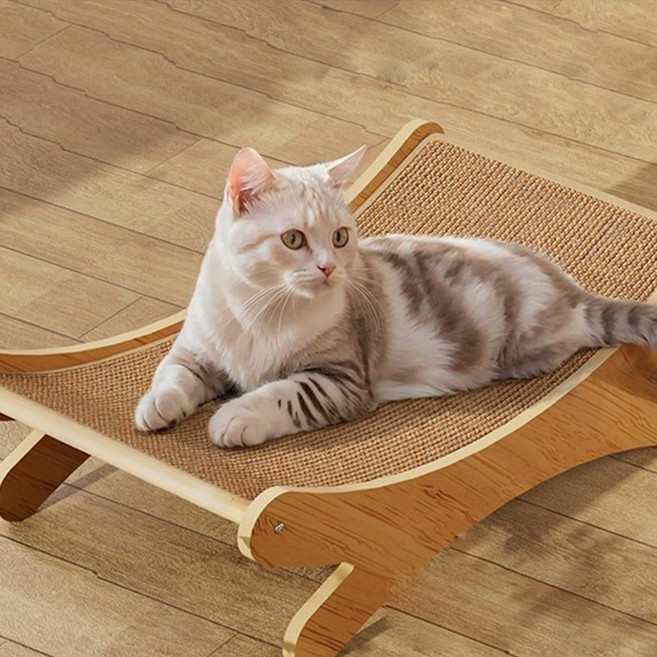 캣도그 고양이 U형 스크래처 쇼파 해먹, 1개, 원목