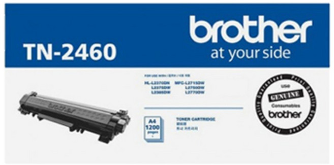 브라더 정품 TN-2460 TN-2480 HL-L2335D MFC-L2715DW, TN-2460 표준용량, 1개