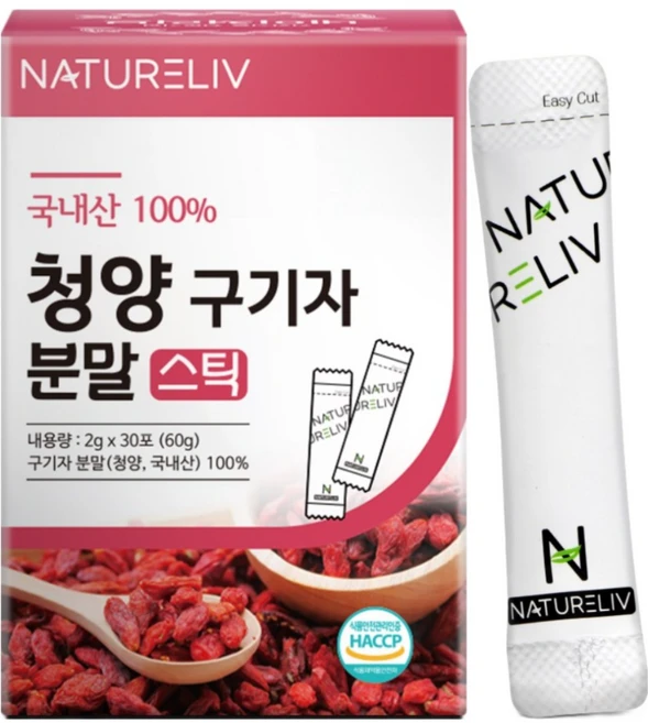 네이쳐리브 청양 프리미엄 구기자 분말 가루 스틱, 60g, 1개 - 쿠팡