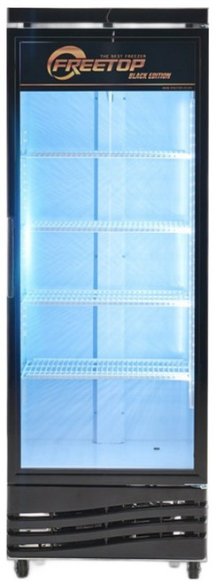 프리탑 업소용 냉동고 FT-470DFS 직냉 전면블랙 주류 소주 수직형 냉동 쇼케이스, 무료배송지역