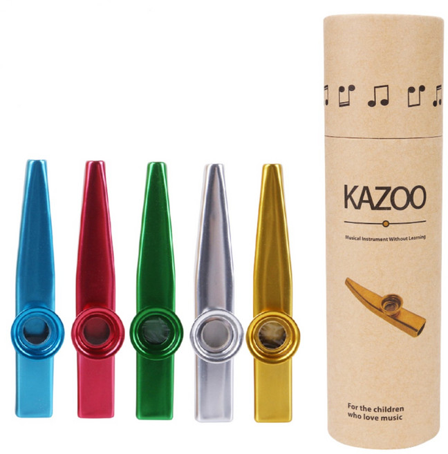 위고뮤직 메탈 카주 MH4 리듬악기 교육용 입문용 카주 카쥬 캡 포함, 그린, 1개