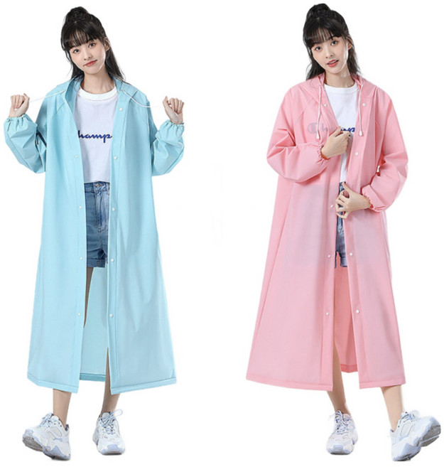 MJ21 성인 커플 다회용 EVA 우비 [1+1세트]
