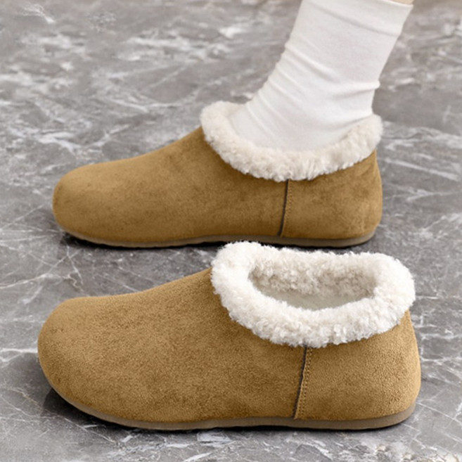 Modern Fashion 여성 트렌디 기모 안감 로퍼 편한 플랫 방한 슈즈 L87