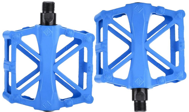 글로리존 알루미늄 합금 더블 볼 자전거페달, 블루, 1세트
