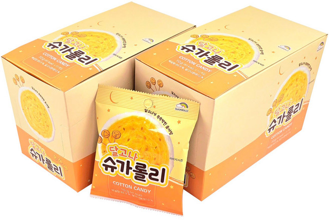 달고나 슈가롤리 솜사탕, 10개, 10g