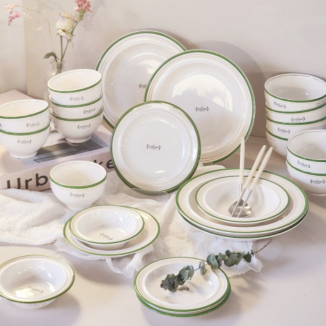 시라쿠스 메이플 코지6인 24p 식기그릇세트 홈세트 7컬러, 코지그린, 1개