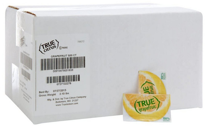트루 시트러스 트루 그레이프프룻 설탕무첨가 자몽 워터 인핸서 500포 대용량, 1개, 500개입