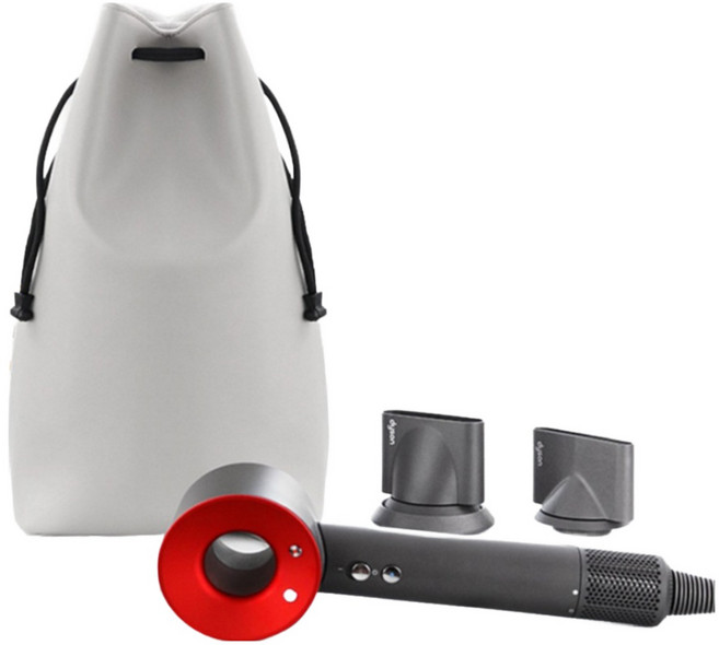 [호환] 다이슨 슈퍼소닉 PU가죽 가방 파우치 여행용 휴대용 보호케이스, 그레이