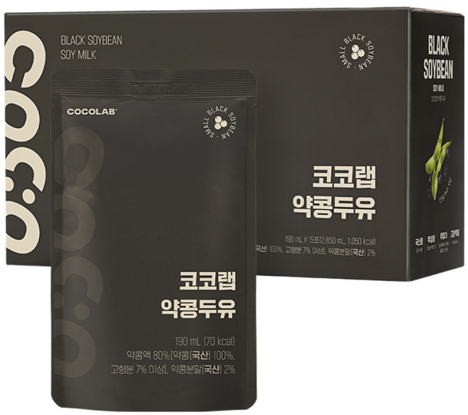 코코랩 약콩 두유, 15개, 190ml