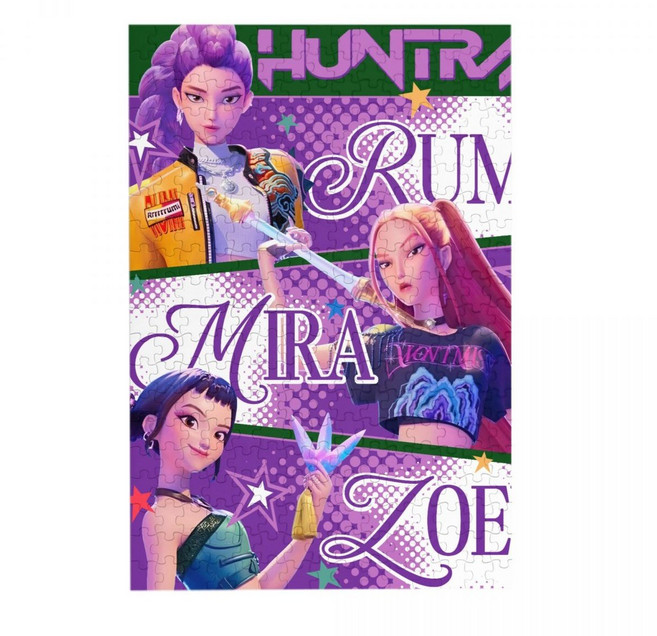 케데헌 직소퍼즐 300피스 여아 스트레스 해소 장난감 어린이집 생일선물 답례품, 1개, Multicolor