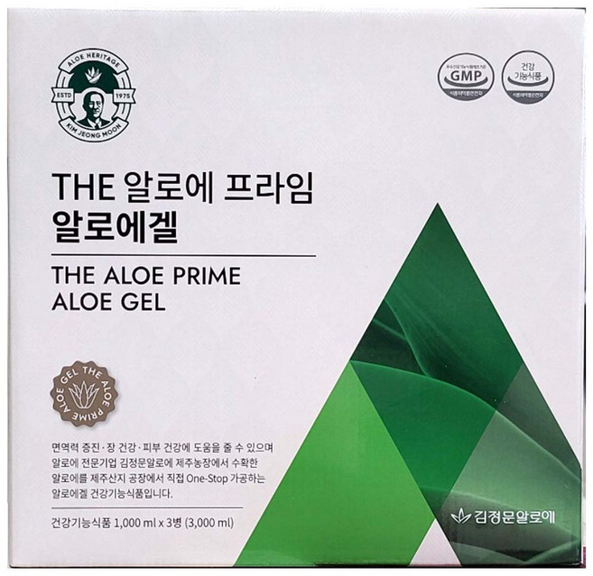 김정문알로에 THE 알로에 프라임 알로에겔(1000mlX3병) + 파우치, 1개, 3L
