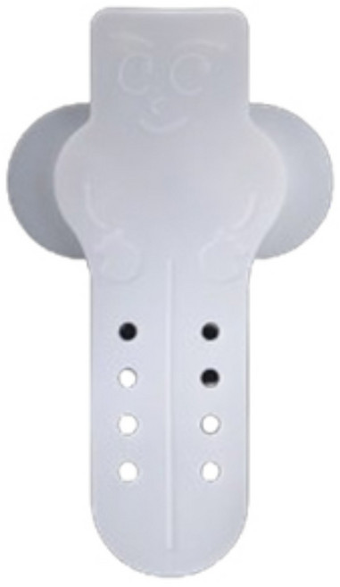 실리콘 조절식 샤워기홀더 거치대 2p, 화이트