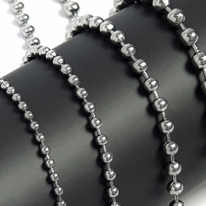 와이티지 style _ 061 써지컬스틸 변색없는 볼체인 목걸이 군번줄 여자 남자 레이어드