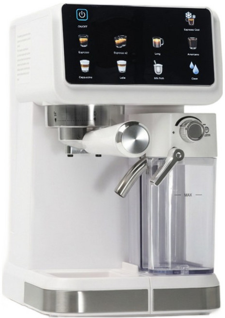 홈카페 커피머신 자동세척 손쉬운 청소+스팀 우유폼 / 20bar 고압 1350W 대용량 1.8L / 원터치 메뉴 선택+직관적 버튼 / 가정용 에스프레소 머신+메뉴 다양성, 화이트, CM5600