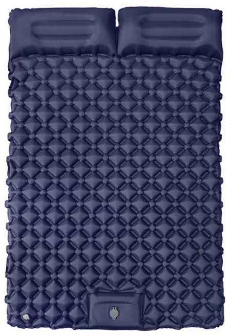 노마드레스트 더블 에어매트 내장형 펌프, 네이비블루