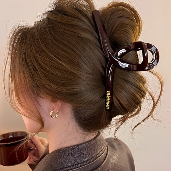 COCOMONSTER 프리미엄 빅사이즈 고급 올림머리 헤어 집게핀 15cm