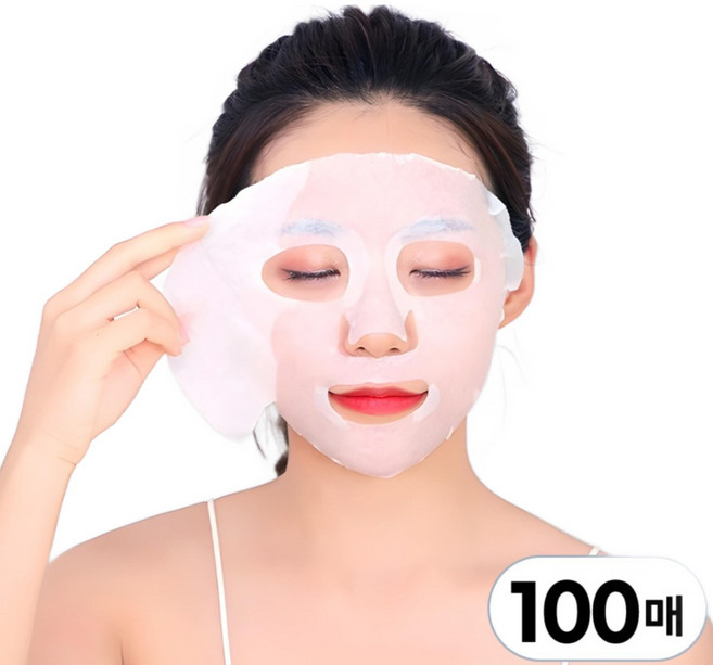 마치 일회용 마스크팩 시트지 천연팩 셀프팩, 100개