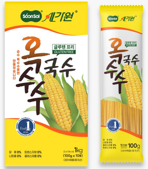 순솔 100% 옥수수국수 글루텐프리 냉면 라면사리 고단백질 마라탕면 옥수수면 밀가루대체 다이어트 식단 라면사리대용, 1kg, 1박스