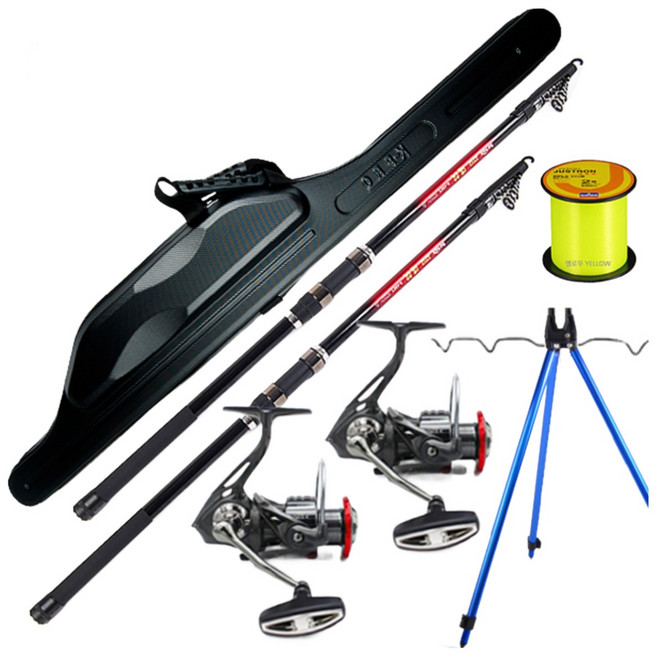 바낙스 2+2 고급 원투낚시대 세트 바다 민물 릴 가방