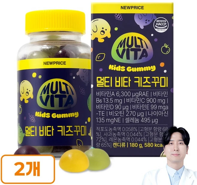 뉴프라이스 멀티 비타 키즈 꾸미, 2개, 180g - 쿠팡