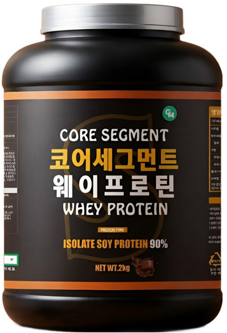 코어세그먼트 웨이프로틴 식물성단백질 근육업 웨이프로틴 보충제 부드러운초코맛, 2kg, 1개