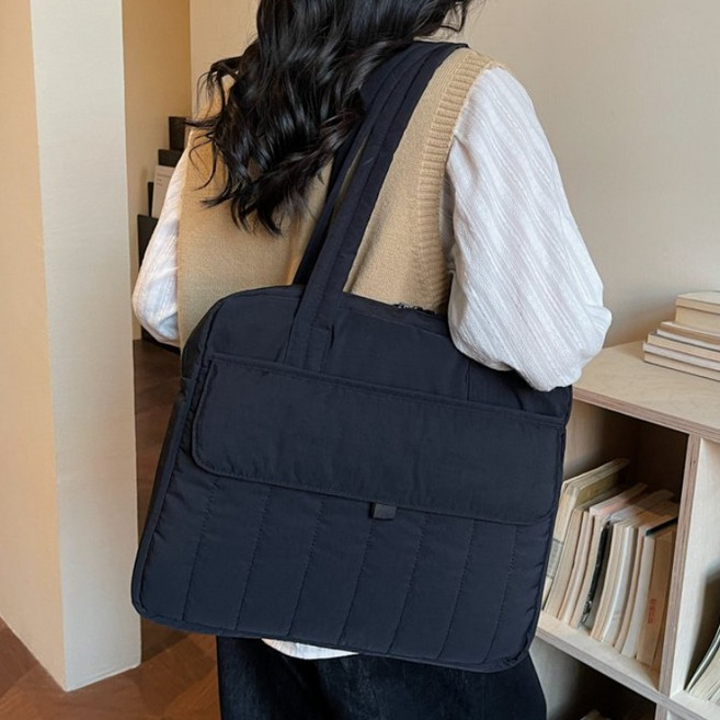 여성 노트북 숄더백 다용도 토트백 심플 오피스 경량 휴대용 출퇴근 노트북 보호가방