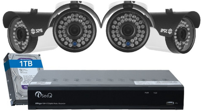 800만화소 (4k) 4채널 국산 고급 CCTV 풀세트 1TB포함 /패키지 자가설치, 선택04 : 실외4개 세트