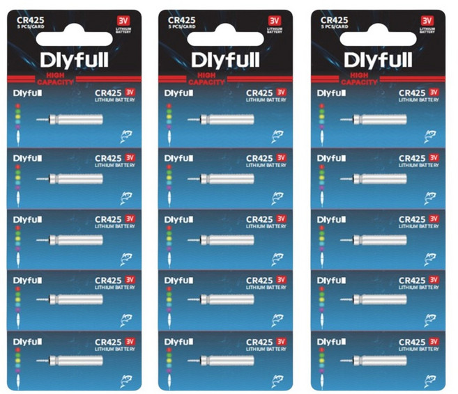 전자 찌 밧데리 cr425 cr311 DLYFULL 민물 바다 낚시 배터리 전자케미 어신기 전자구멍찌 건전지, 100개