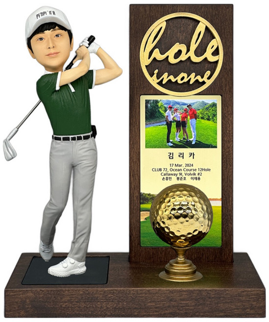 3D 피규어 골프트로피 이글패 싱글패 홀인원패, A타입, 싱글, 1개