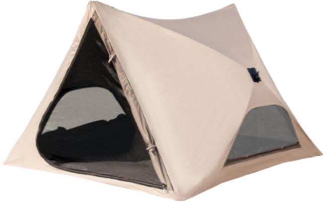 삼각형 원터치 오픈 해변 텐트 태양 보호 휴대용텐트, 베이지