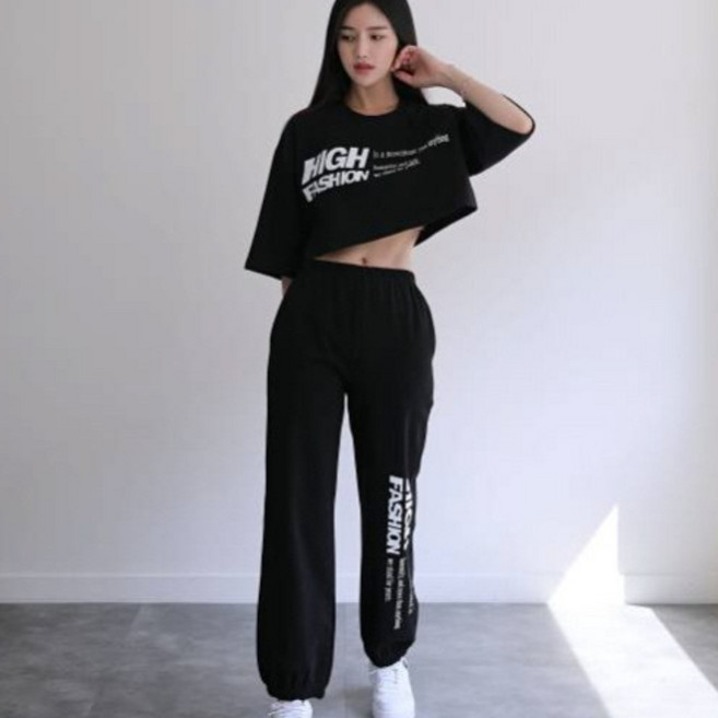 [공연댄스] 하이패션 밴딩 조거팬츠(크롭티SET가능)