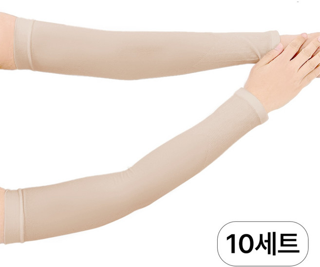 QDA 심리스 쿨토시 팔토시, 살색10P