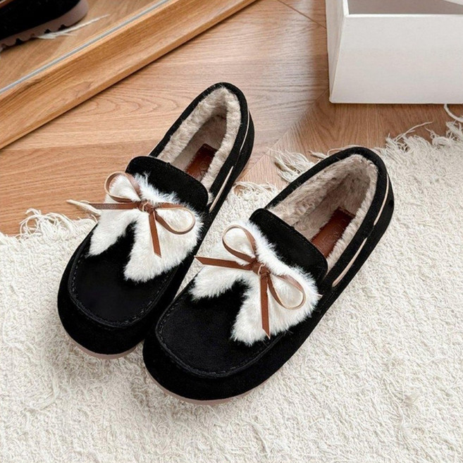 페조 여성 겨울단화 기모 플랫슈즈 로퍼 따뜻한 모카신 방한 PZSL-LUX-5588