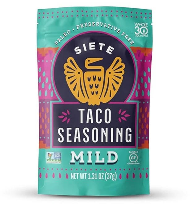 Siete 시에테 마일드 타코 시즈닝 37gx6개, 6개, 37g - 쿠팡