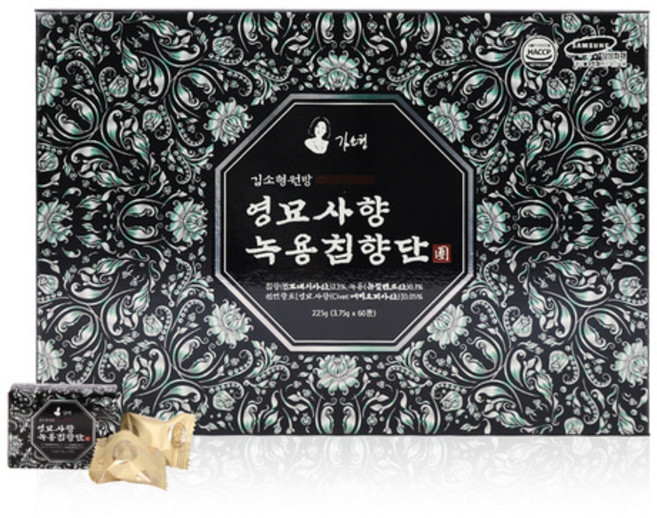 [엠디] 청정 대자연 뉴질랜드 사슴 녹용으로 만든 영묘사향 녹용침향단60환, 180개, 3.75g