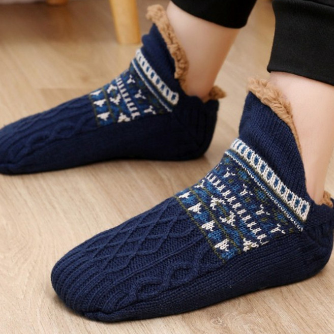 남성 겨울 니트 수면 양말 실내 양털 방한 슬리퍼 WI028WI