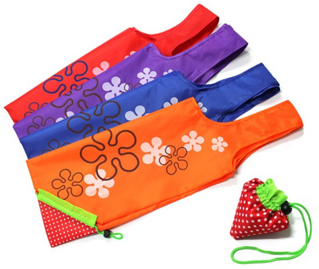 [제프몰] 딸기 장바구니(고급형).미니 시장가방, 랜덤, 1개