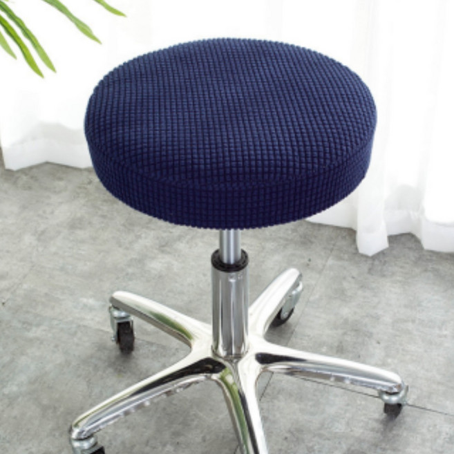 초이시스 프리미엄 고탄력 둥근 원형 의자 커버, 네이비, 1개