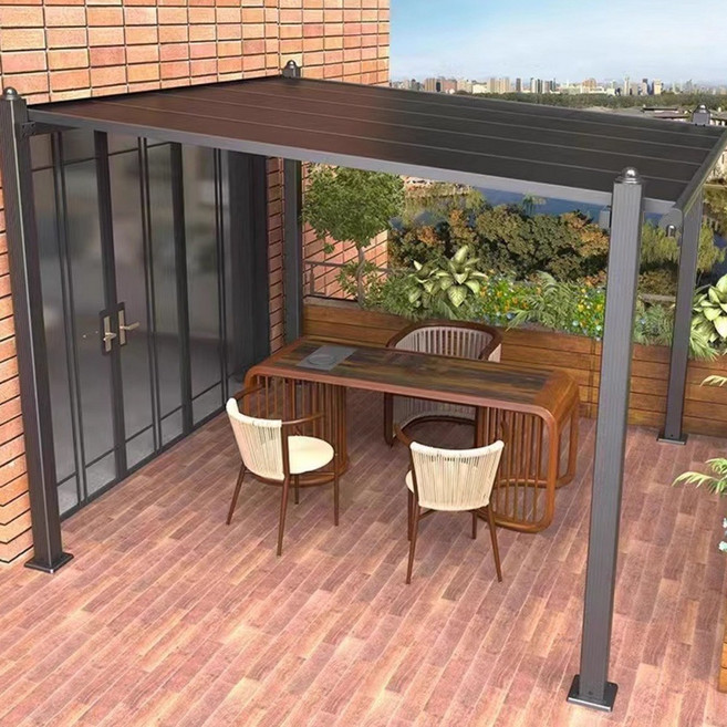 우브로 무타공 스탠드 어닝 농막 파고라 주차장 창고 차양막 조립식 주택 오두막 처마