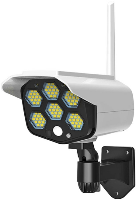 태양광 84 LED 카메라 센서등 4기능 센서벽등 태양등 정원등, 모형CCTV태양광센서등(DJDV76), 1개, 태양 에너지로 동작하는 야외 센서 라이트 CCTV 84RN V76