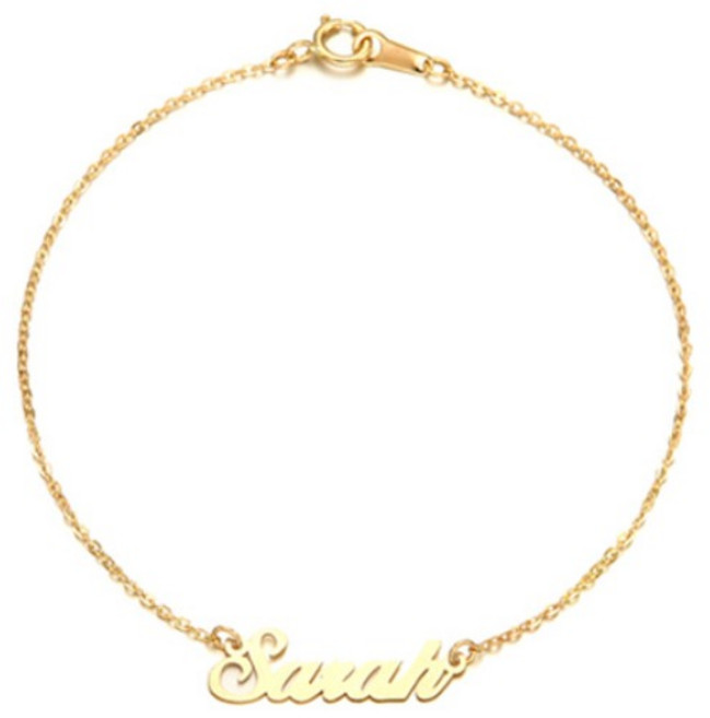 [골드팡] 14k/18k 볼륨 이니셜 팔찌