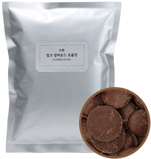 푸드길 르본 밀크 코팅 컴파운드 초콜릿, 1kg, 1개