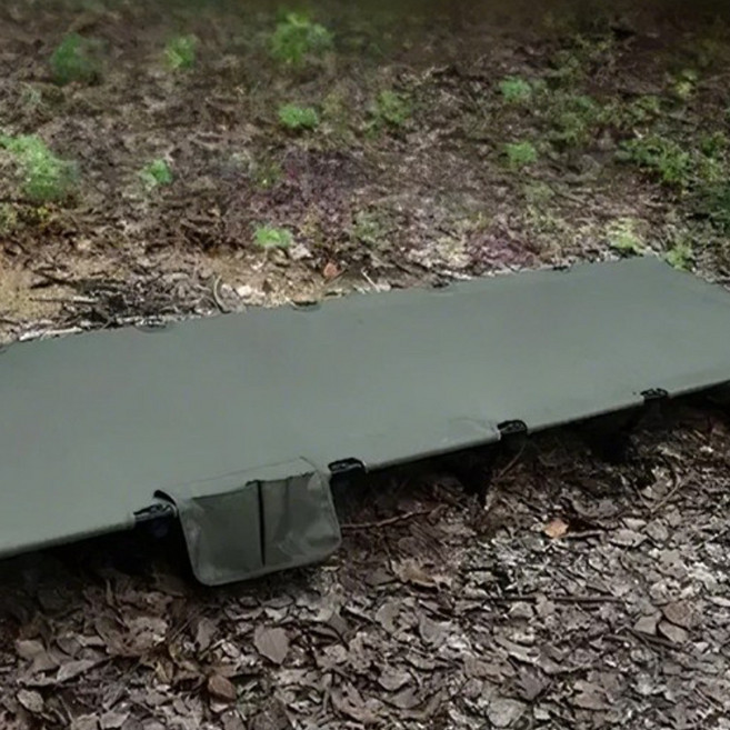 캠핑 초경량 와이드형 야전침대 매트 초경량 로우 야전침대, 아미 그린