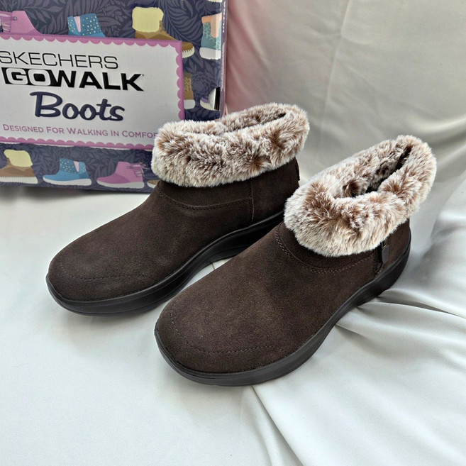 스케쳐스 25FW 고워크 여성 방한 부츠 미끄럼방지 깔창 겨울 일본한정모델 앵클부츠 ENCORE